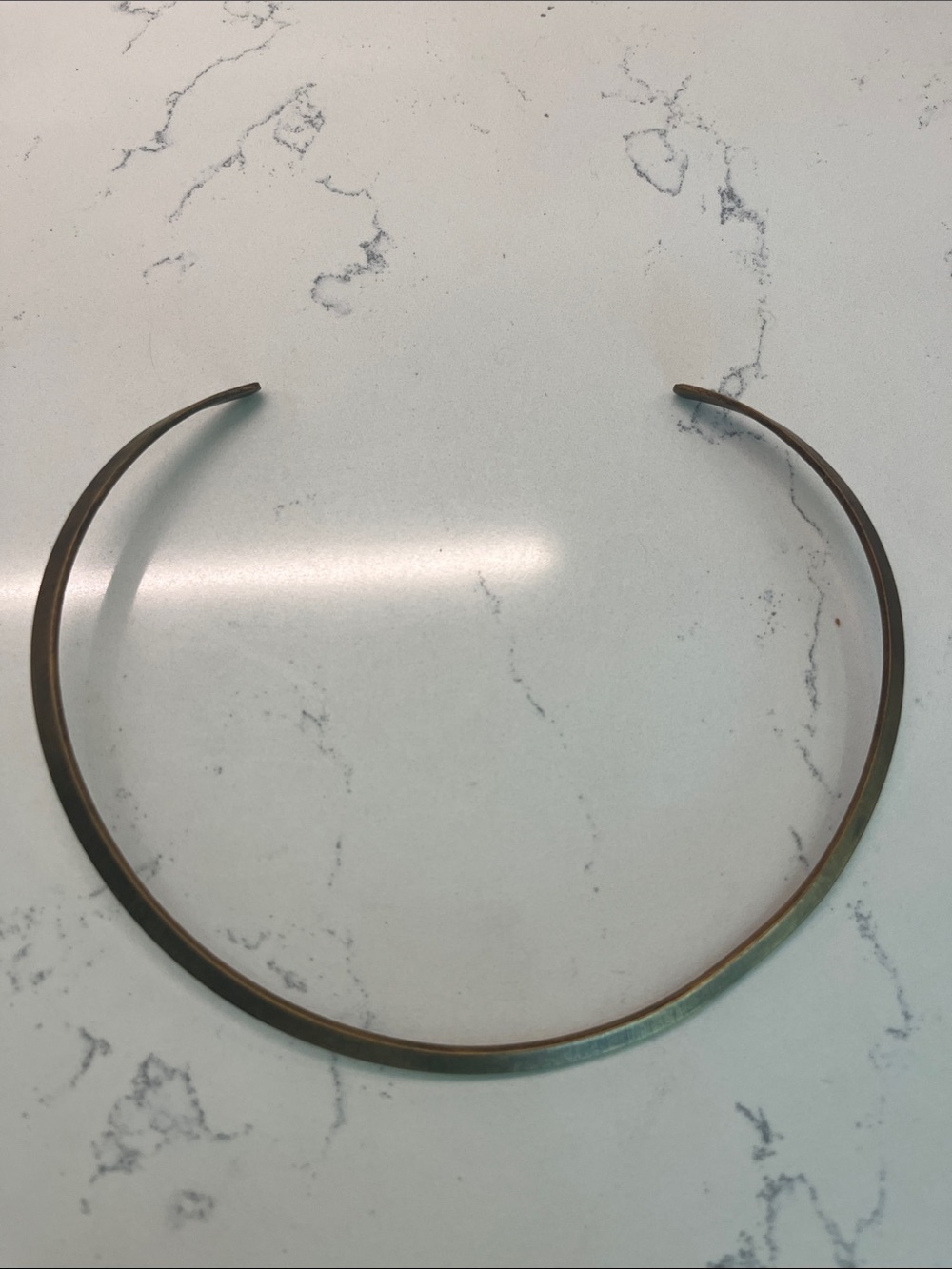 Simple Metal collarNecklace - Bronze from Chile